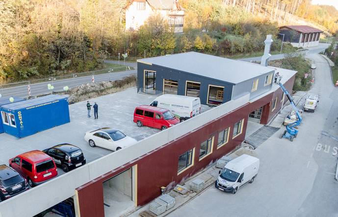 Baustelle Bauprojekt Autohaus Resch